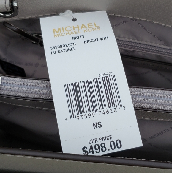 ⚠️SALE⚠️ Michael Kors Mott LG Satchel SET White - Picture 6 of 11